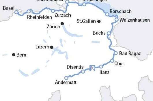 מפת מסע רכיבת האופניים לנשים לאורך נהר הריין